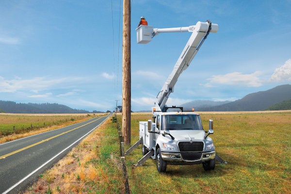 International MV Series Bucket Truck